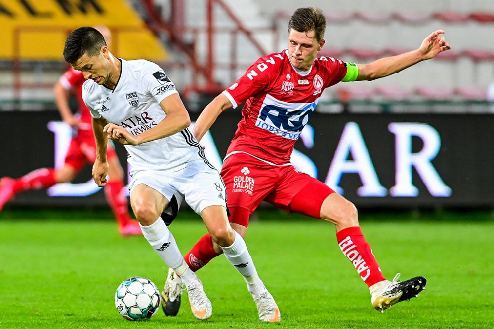 Stef Peeters beim Spiel gegen den KV Kortrijk am 21. August (Bild: Laurie Dieffembacq/Belga)