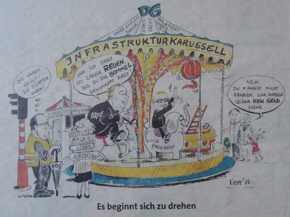 Karikatur von Annette Müllender für das GrenzEcho