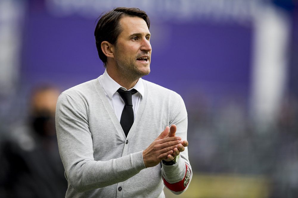 AS-Trainer Beñat San José beim Spiel in Anderlecht (Bild: Jasper Jacobs/Belga)