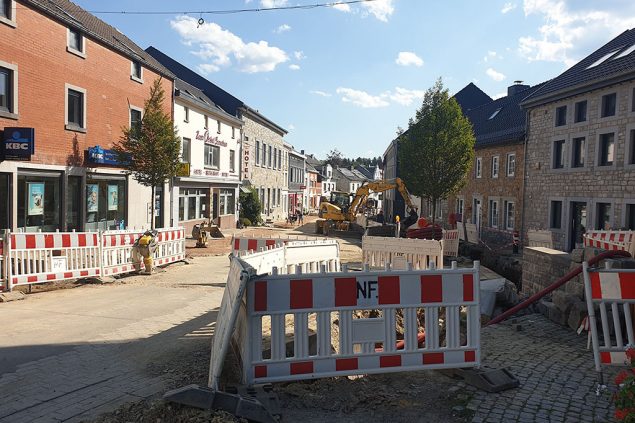 Dauerbaustelle in Raeren (Bild: Gill Mertens/BRF)