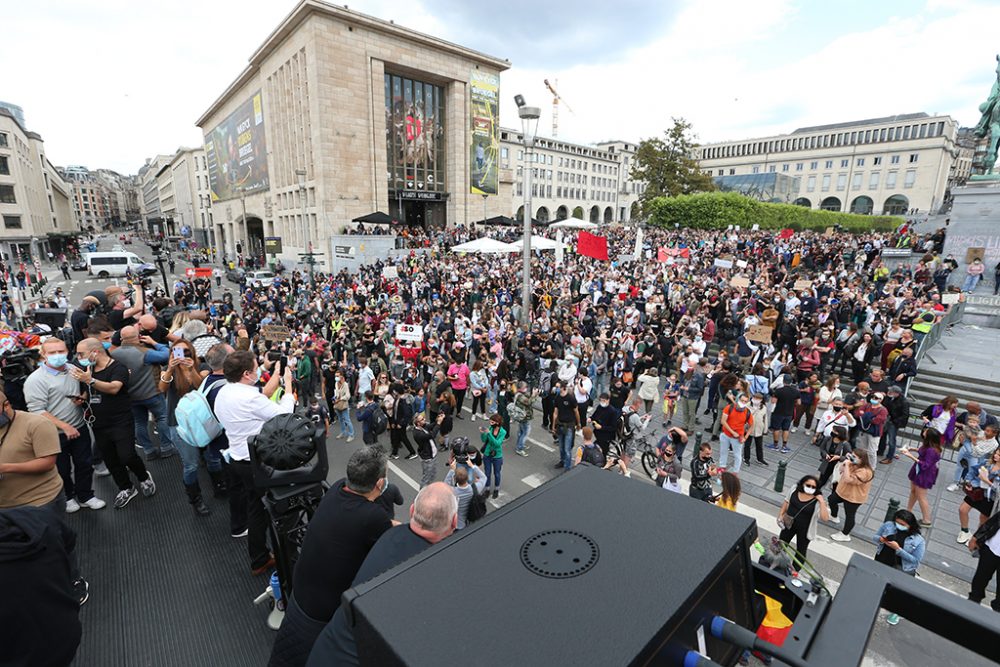 Demonstration des Kultur- und Horecasektors in Brüssel