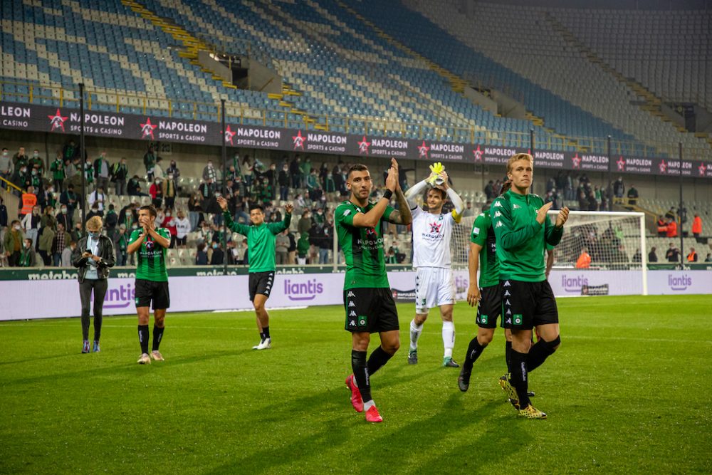 Cercle feiert mit den Fans (Bild: Kurt Desplenter/Belga)