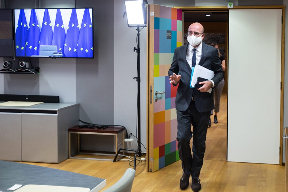 Charles Michel am Dienstagmorgen in Brüssel (Bild: Aris Oikonomou/AFP)