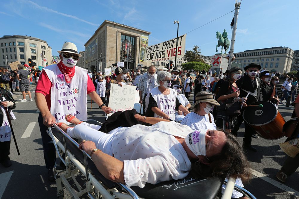 Demonstration des Gesundheitssektors in Brüssel (Bild: Nicolas Maeterlinck/Belga)