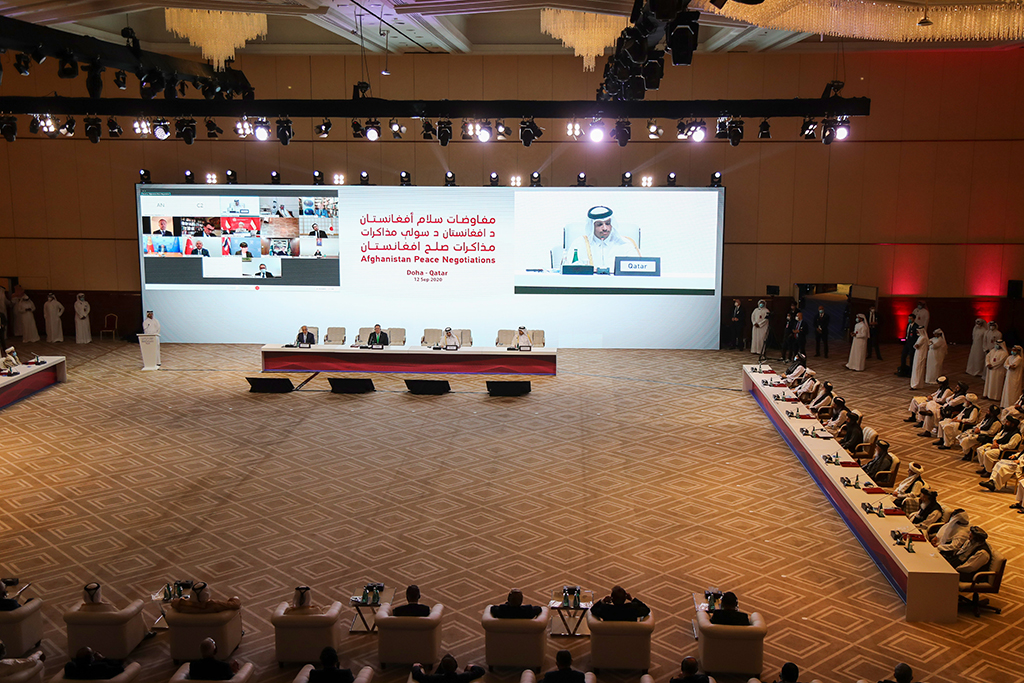Innerafghanische Friedensgespräche in der katarischen Hauptstadt Doha (Bild: Karim Jaafar/AFP)