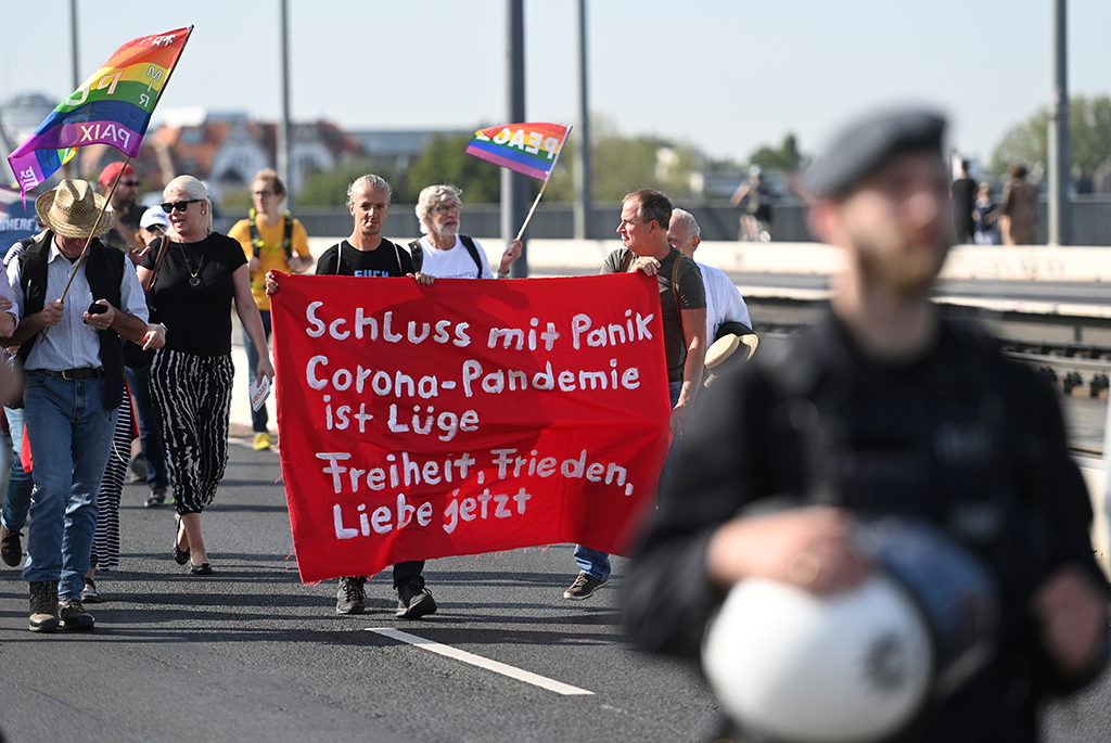 Anti-Corona-Demonstration in Düsseldorf