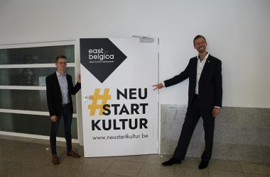 Eastbelgica-Geschäftsführer Simen Van Meensel und Präsident Stefan Pitz (Bild: Andreas Lejeune/BRF)