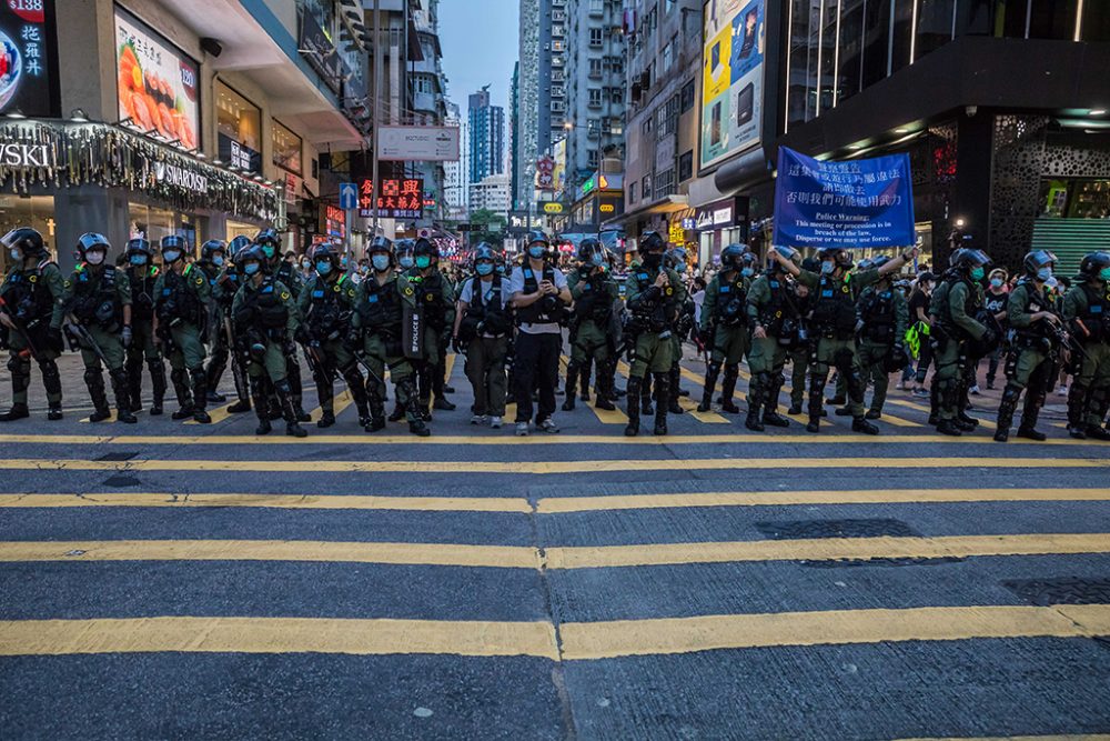 Demonstration in Hongkong (Bild: Da De La Rey/AFP)