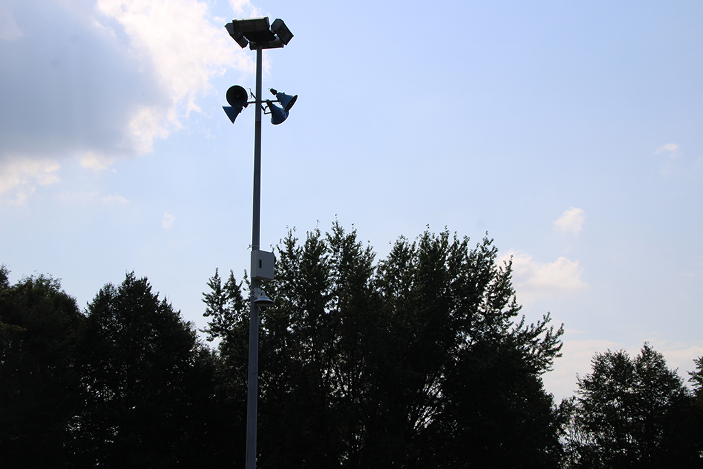Überwachungskamera am Koulgelände in Kelmis (Archivbild: Robin Emonts/BRF)