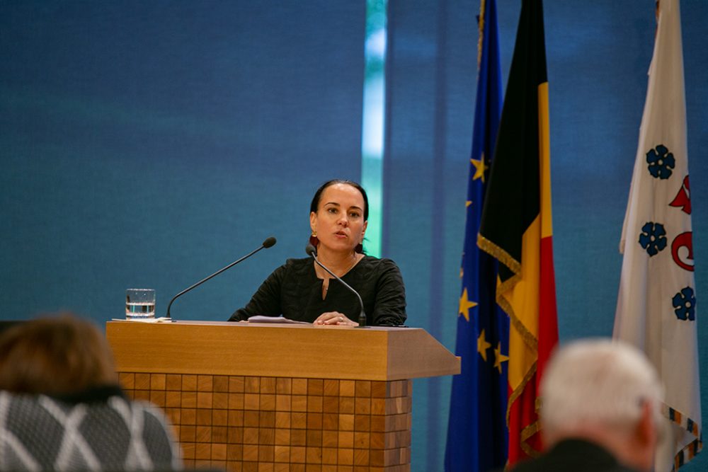 Lydia Klinkenberg im Parlament der DG (Bild: PDG/CK)