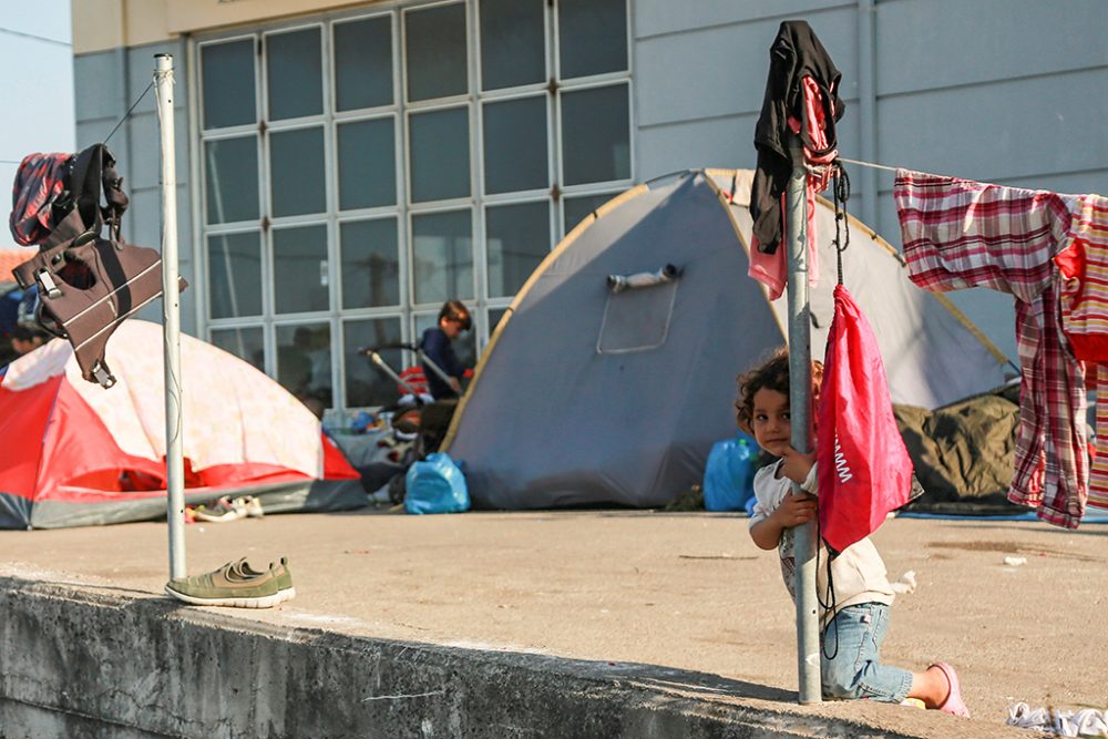 Neues Flüchtlingslager auf Lesbos (Bild: Manolis Lagoutaris/AFP)