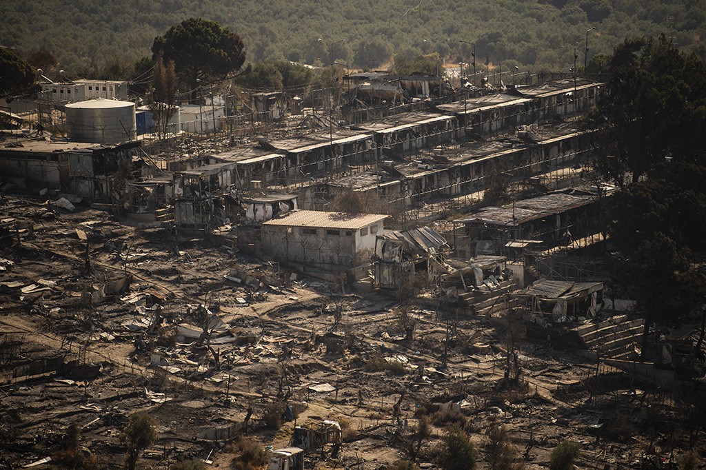 Flüchtlingslager Moria nach dem Brand (Bild: Angelos Tzortzinis/AFP)