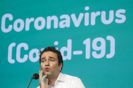 Pressekonferenz des Krisenzentrums (Bild: Thierry Roge/Belga)