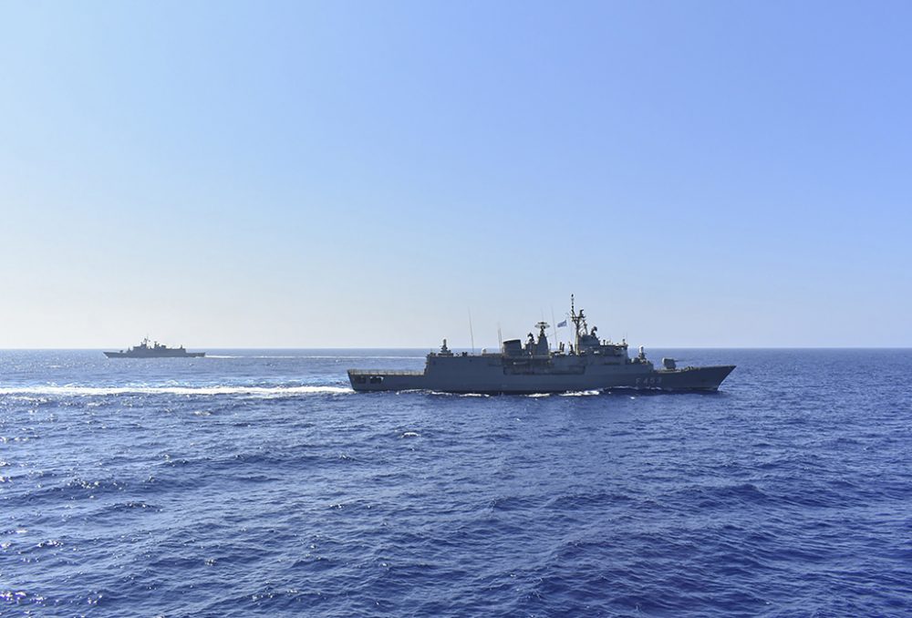 Schiffe der griechischen Marine im östlichen Mittelmeer (Archivbild: Greek Defence Ministry/AFP)