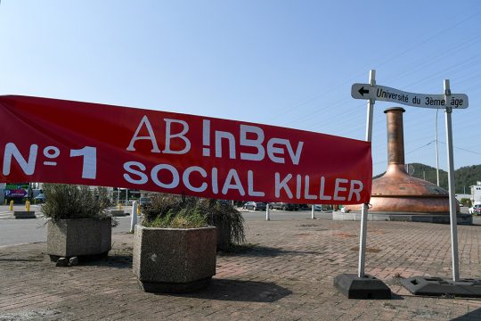 Streik bei AB Inbev in Jupille