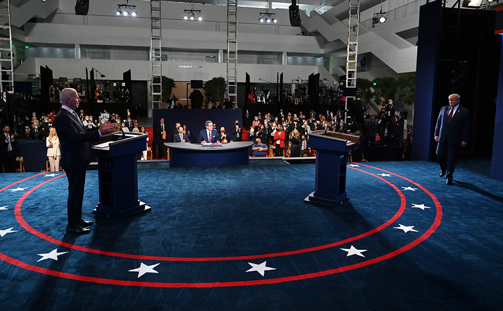 Donald Trump und Jo Biden in der ersten TV-Debatte