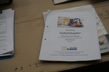 Zertifizierung als Ausbilder zum Gabelstaplerfahrer beim ZAWM (Bild: Stephan Pesch/BRF)