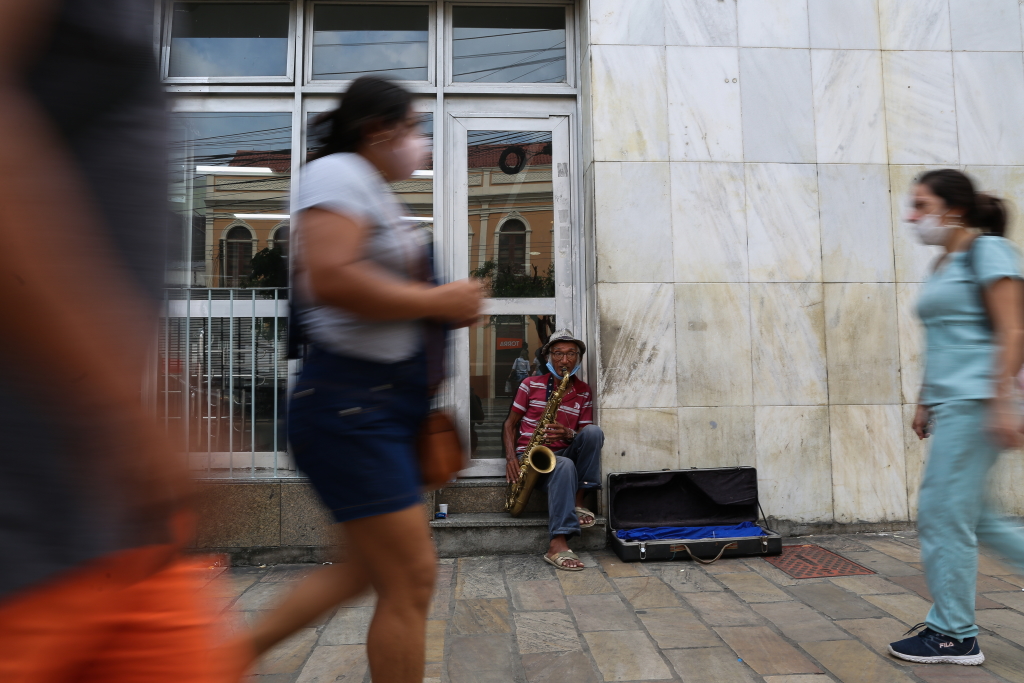 Mann in Manaus, Bundesstaat Amazonas (Bild: Michael Dantas/AFP)