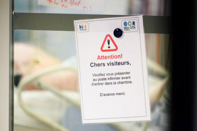 Coronavirus-Station im Krankenhaus CHR Lüttich