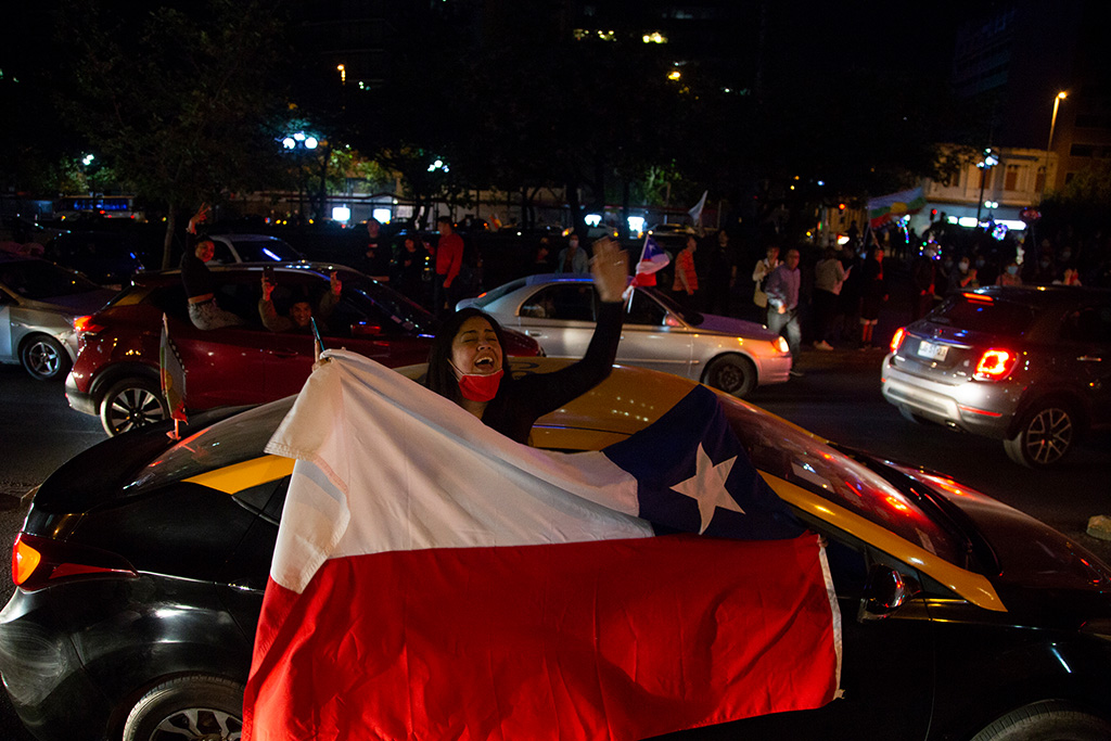 Freude unter den Anhängern einer Verfassungsreform in Chile