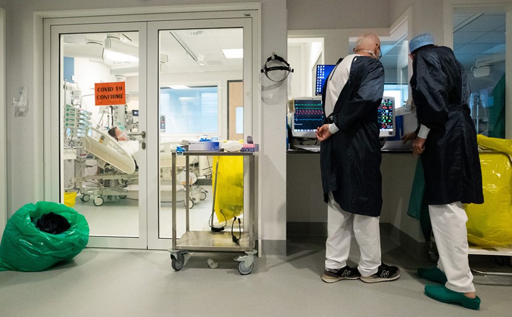 Die Covid-Station der Klinik CHC MontLégia in Lüttich (Bild: Benoit Doppagne/Belga)