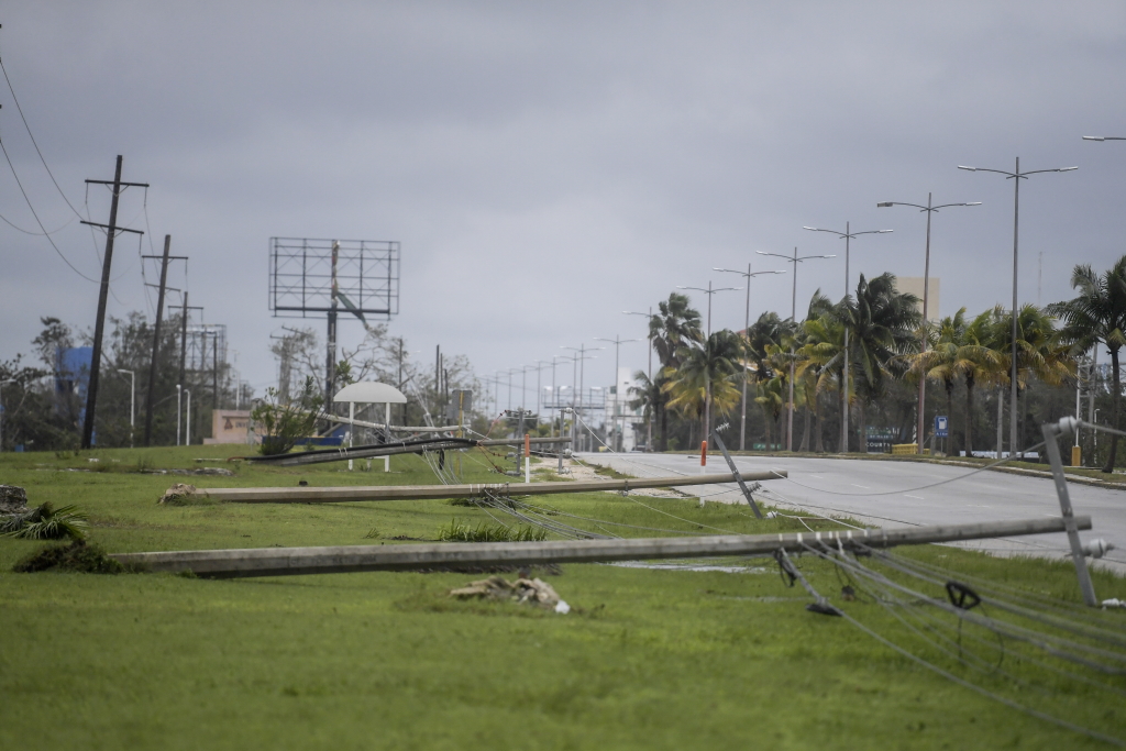 Im Nordosten der Halbinsel Yucatán gab es Sturmfluten, heftigen Wind und starken Regen (Bild: Pedro Pardo/AFP)