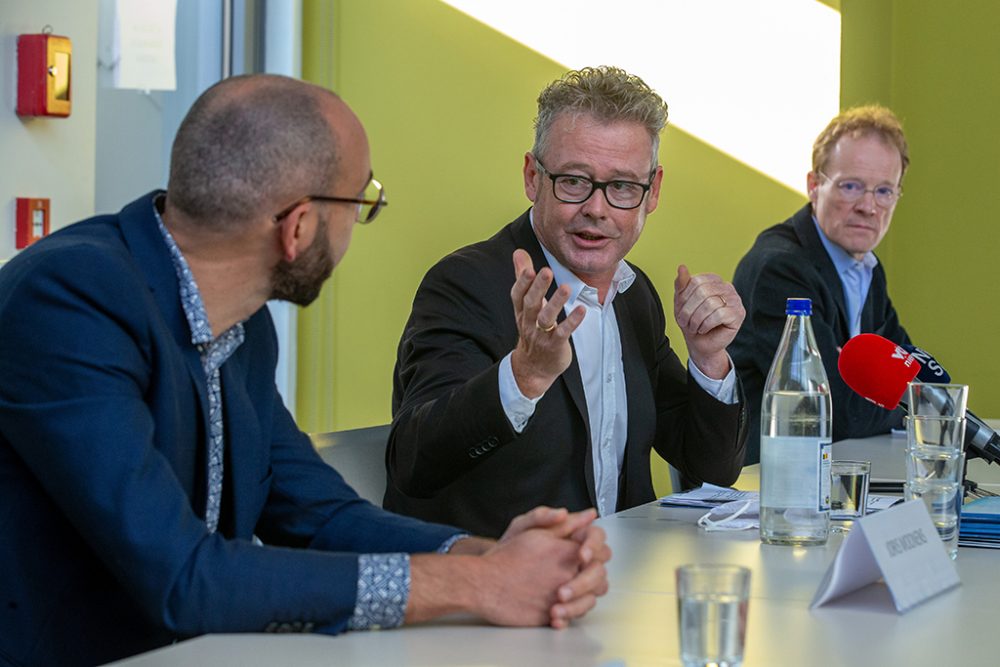 Pressekonferenz von Zorg en Gezondheid am Samstag in Kampenhout (Bild: Nicolas Maeterlinck/Belga)