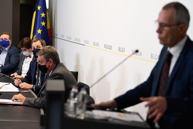 Gesundheitsminister Vandenbroucke nach dem Konzertierungsausschuss vom 7. Oktober 2020 (Foto: Jasper Jacobs/Belga)