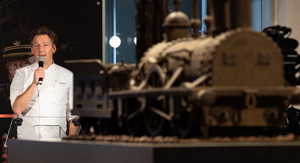 Pierre Marcolini bei der Eröffnung der Ausstellung "Choco Loco" in Brüssel (Bild: Benoît Doppagne/Belga)