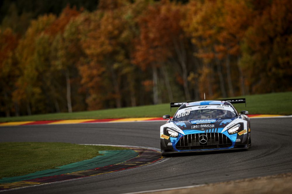 Der Mercedes #88 von Raffaele Marciello, Timur Boguslavskiy und Felipe Fraga startet von der Pole (Bild: SRO Motorsports Group)