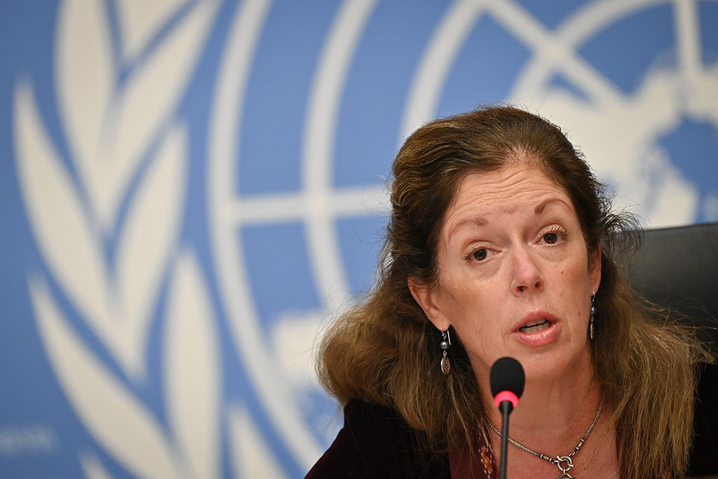 Stephanie Williams, die UN-Beauftragte für Libyen (Bild: Fabrice Coffrini/Pool/AFP)