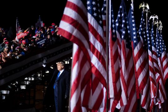 Donald Trump bei einer Wahlkampfveranstaltung in in Omaha, Nebraska am Dienstag (Bild: Brendan Smialowski/AFP)
