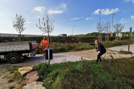 Dreharbeiten der RTBF in Kelmis (Bild: Gemeinde Kelmis)