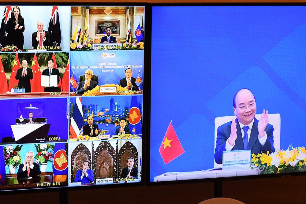 Applaus für das neue Handelsabkommen der Asean-Staaten (Bild: Nhac Nguyen/AFP)