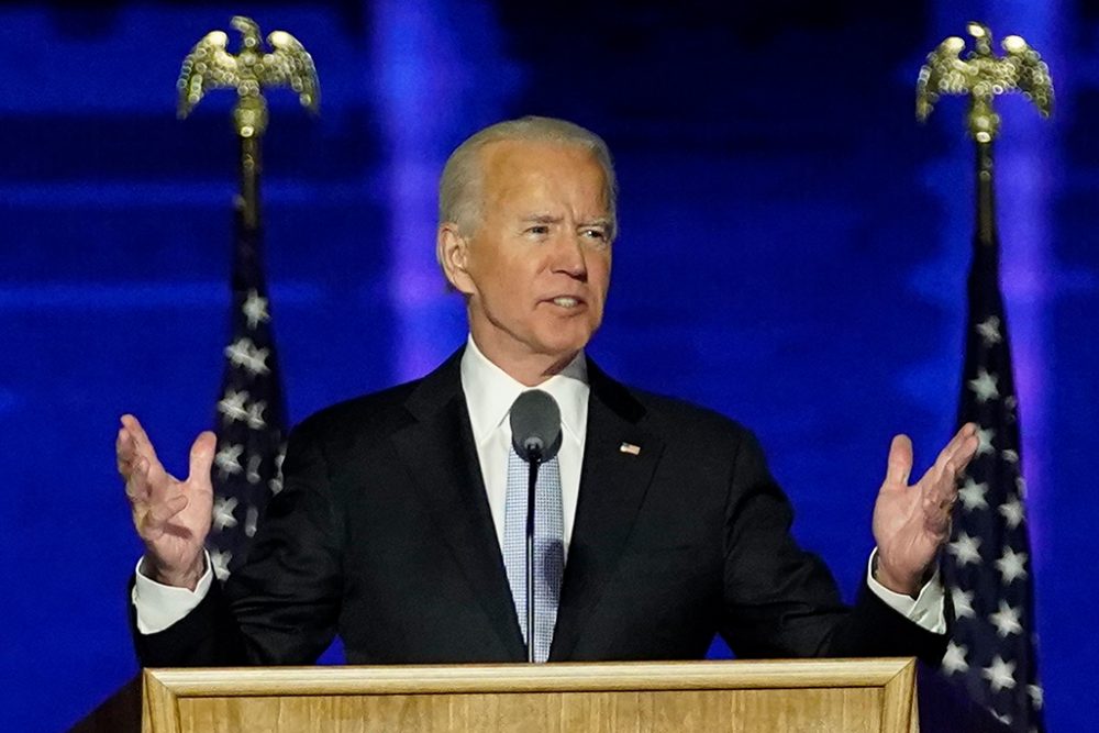 Joe Biden bei seiner Siegesrede (Bild: Andrew Harnik/AFP)