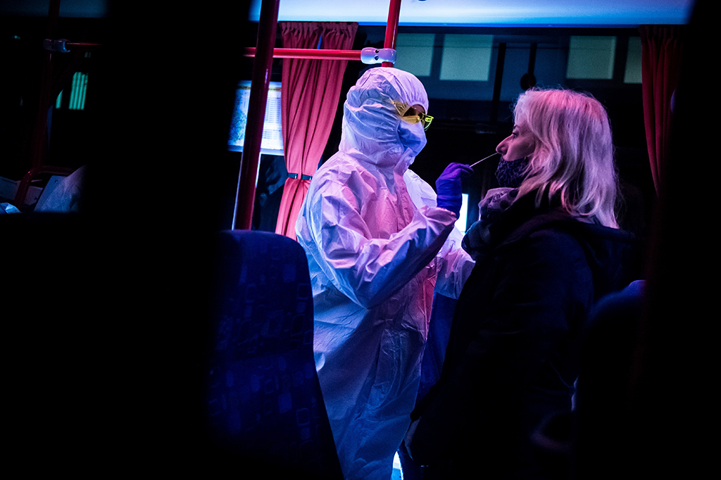 Testcenter in der slowakischen Hauptstadt Bratislava (Bild: Vladimir Simicek/AFP)