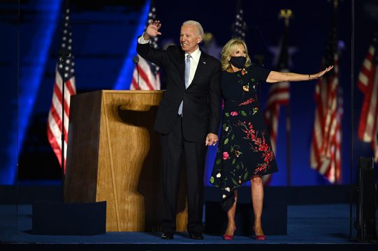 Joe und Jill Biden am Samstagabend in Wilmington, Delaware (Bild: Jim Watson/AFP)