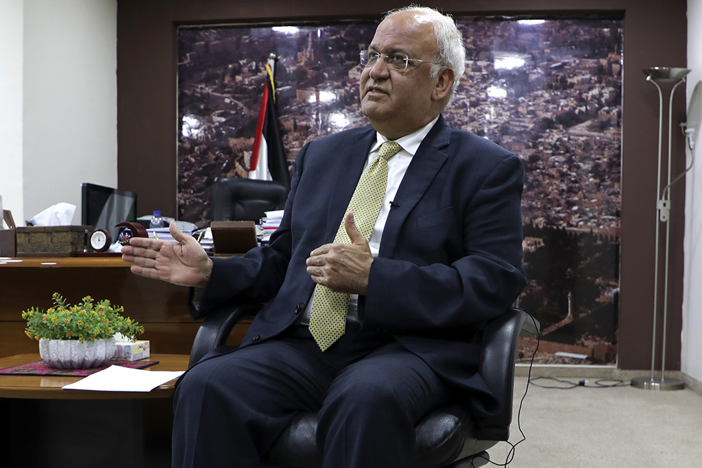 Saeb Erekat im März 2020 (Bild: Abbas Momani/AFP)