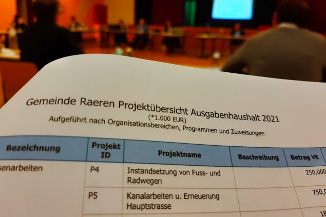 Haushalt Gemeinde Raeren (Bild: Olivier Krickel/BRF)