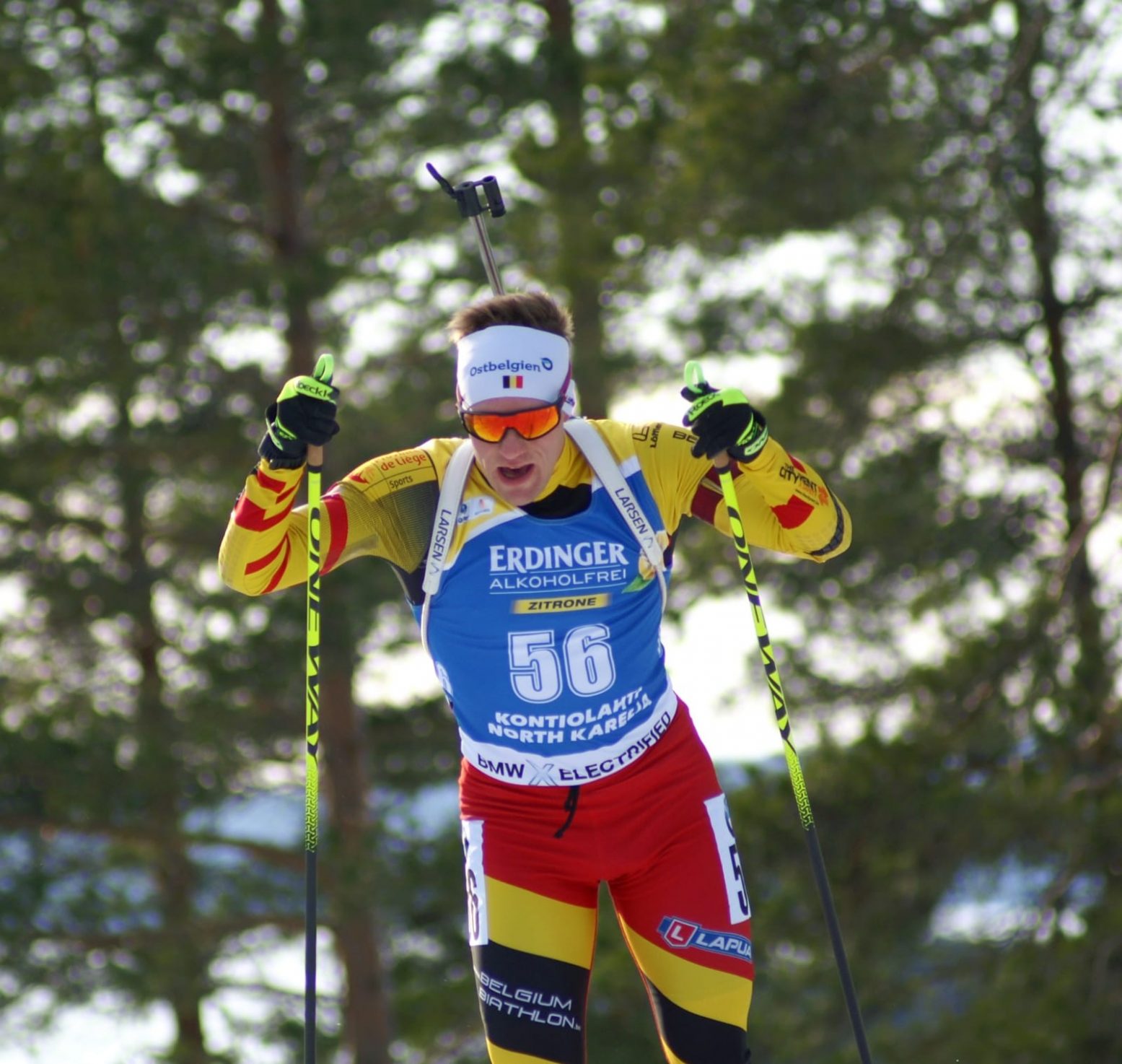Thierry Langer beim Biathlon-Weltcup im finnischen Kontiolahti (Bild: Mike Semisch)