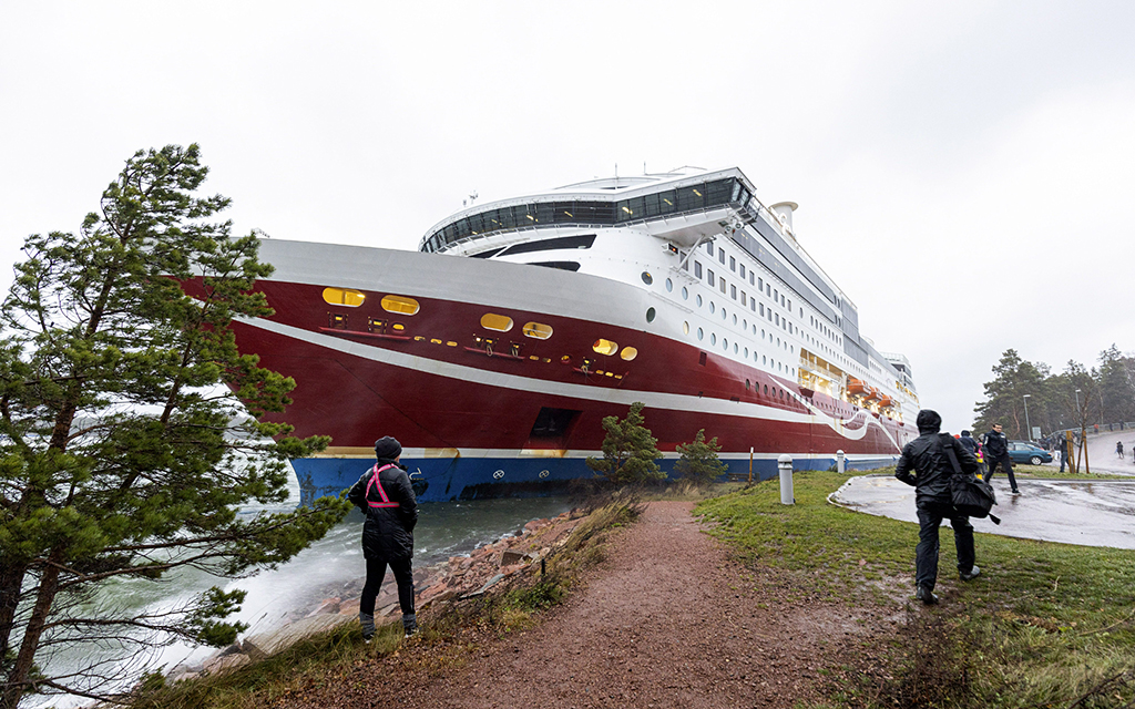 Ostsee-Fähre "Viking Grace" läuft vor Finnland auf Grund (Bild: Niclas Nordlund Lehtikuva/AFP)