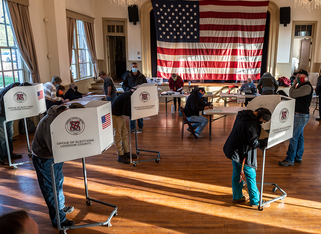 Wahllokal in Virginia (Bild: Andrew Caballero-Reynolds/AFP)