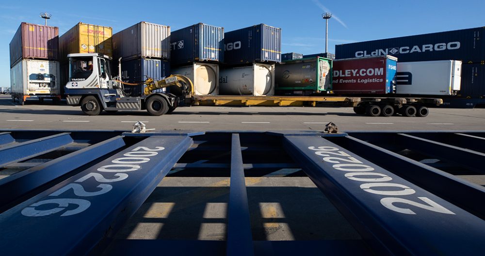 Container im Hafen von Zeebrugge (Bild: Benoît Doppagne/Belga)