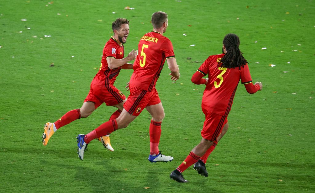 Dries Mertens nach dem Treffer zum 2:0 (Bild: Virginie Lefour/Belga)