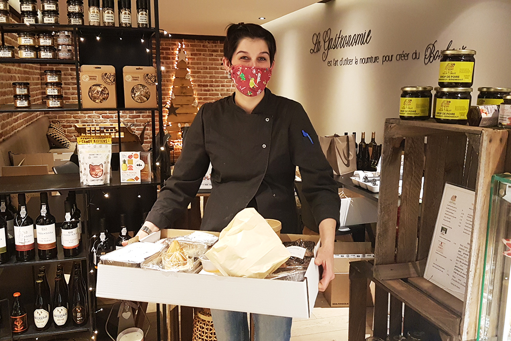 Zwei Drittel der Gastronomie-Betriebe arbeiten von Weihnachten bis Neujahr durch - Abholservice in Eupen (Bild: Katrin Margraff/BRF)