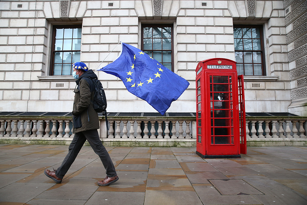 Brexit (Illustrationsbild: Hollie Adams/AFP)