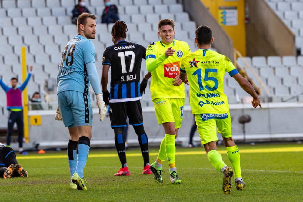 Freude bei Gent nach dem Tor zum 1:0 (Bild: Kurt Desplenter/Belga)