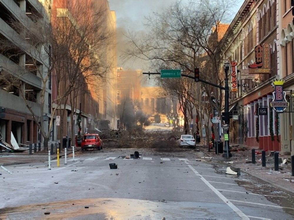 Nashville nach der Explosion eines Wohnmobils (Archivbild: Metro Nashville Police Department/AFP)