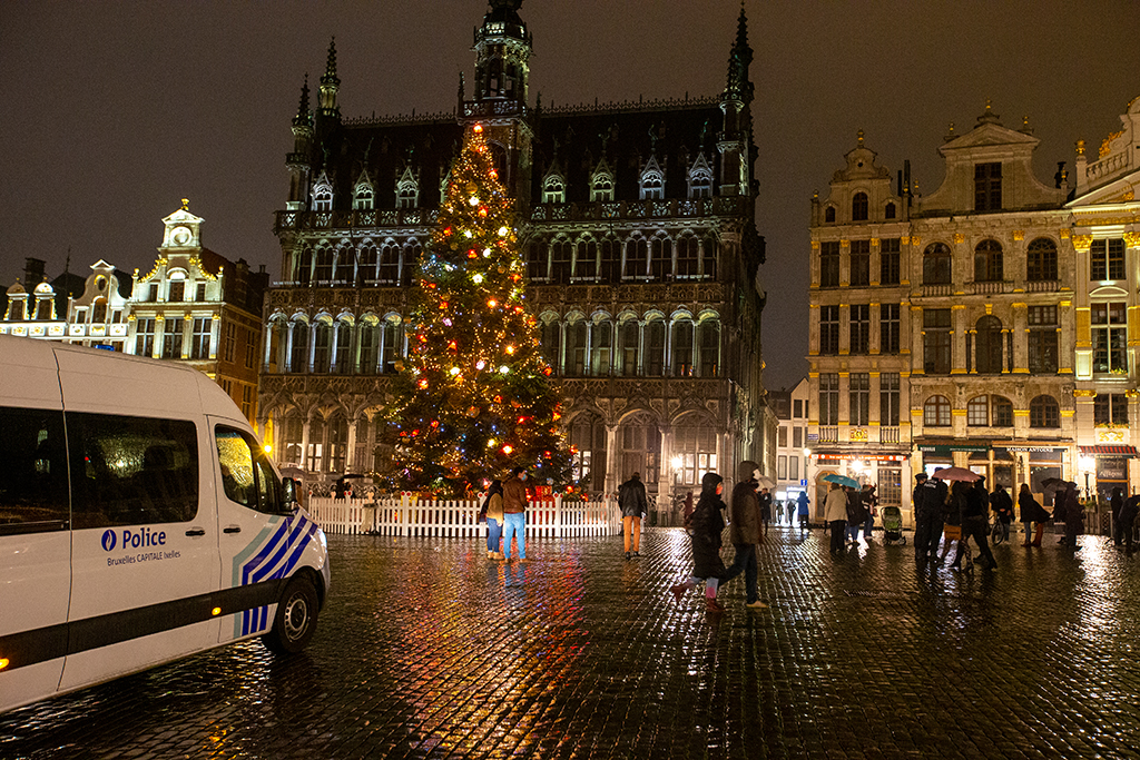 Weihnachtsbaum auf der Grand-Place in Brüssel (Bild: Nicolas Maeterlinck/Belga)