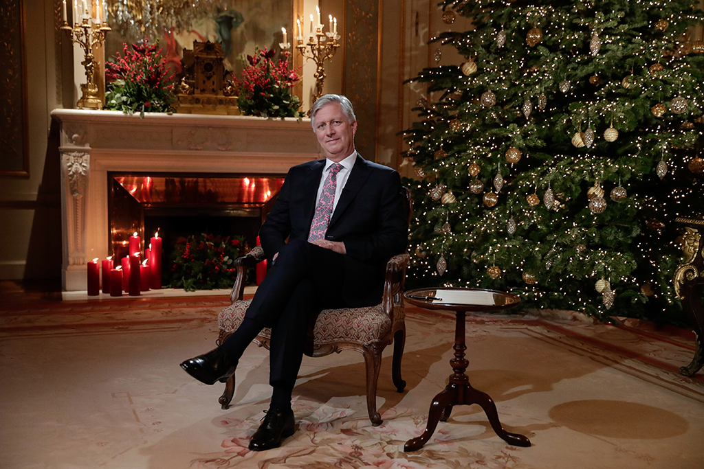 König Philippe bei der Weihnachtsansprache 2020 (Bild: Stéphanie Lecoq/Belga)